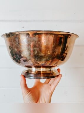 Vintage Silver Plate Pedestal Footed Bowl